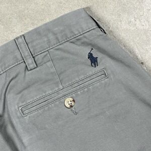 Polo Ralph Lauren Preston Pant Men 36 Cotton Gray Flat Front Straight Leg Pants